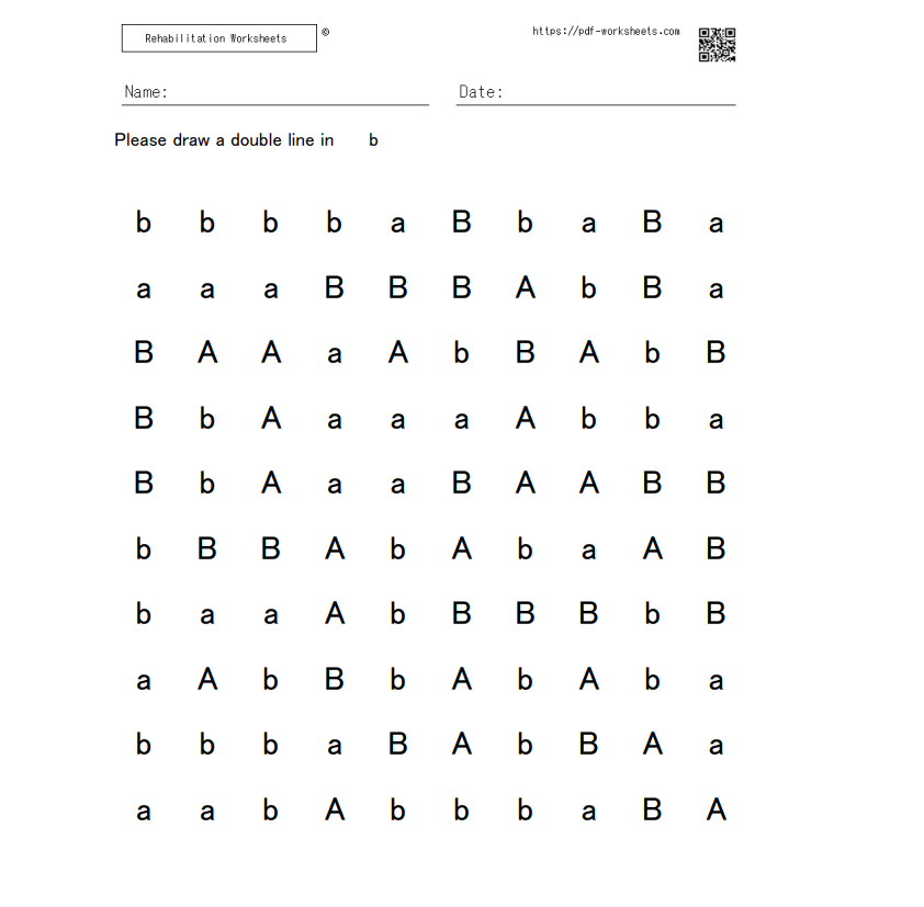 Mixed Case Cancellation Task