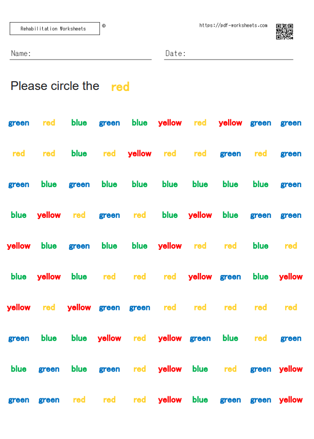 The task of erasing letters without being confused by colors 10-10