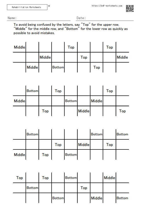 Task of saying column names without being confused by letters